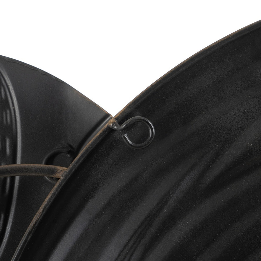 MURAL PARED PECES NEGRO-BLANCO METAL 119,40 X 7 X 59,70 CM