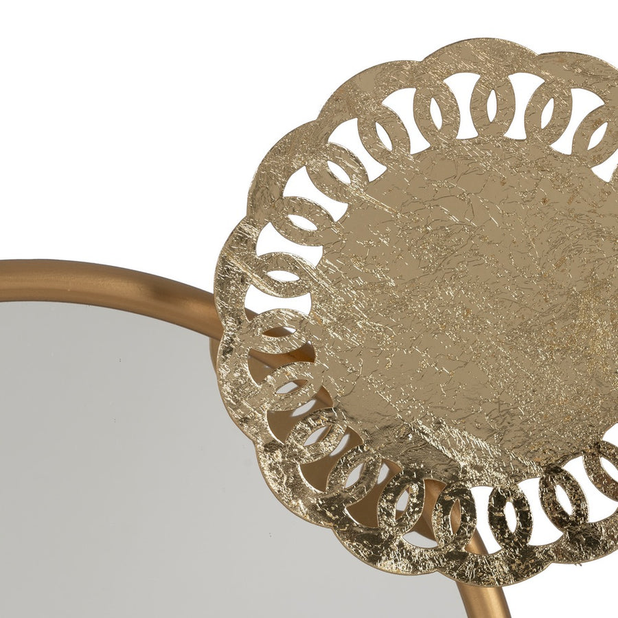 MURAL PARED ESPEJO ORO-GRIS METAL 134,60 X 5,70 X 62,90 CM