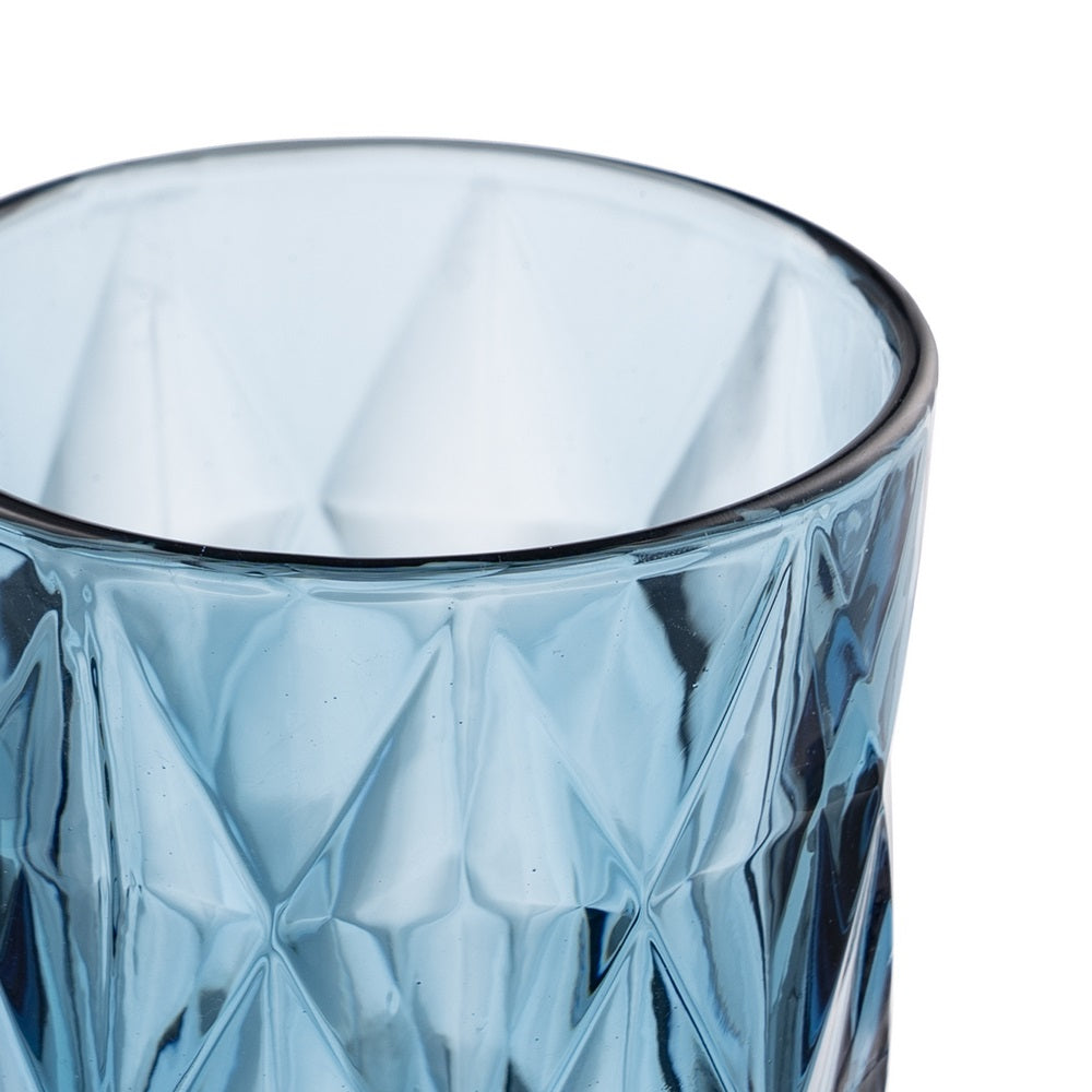 VASO AZUL CRISTAL DECORACI�N 8 X 8 X 12,50 CM