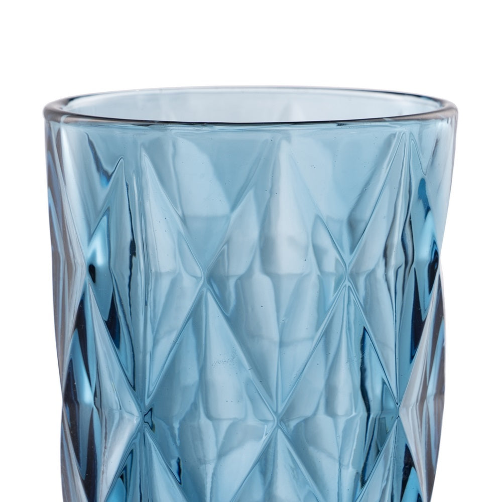 VASO AZUL CRISTAL DECORACIÓN 8 X 8 X 12,50 CM