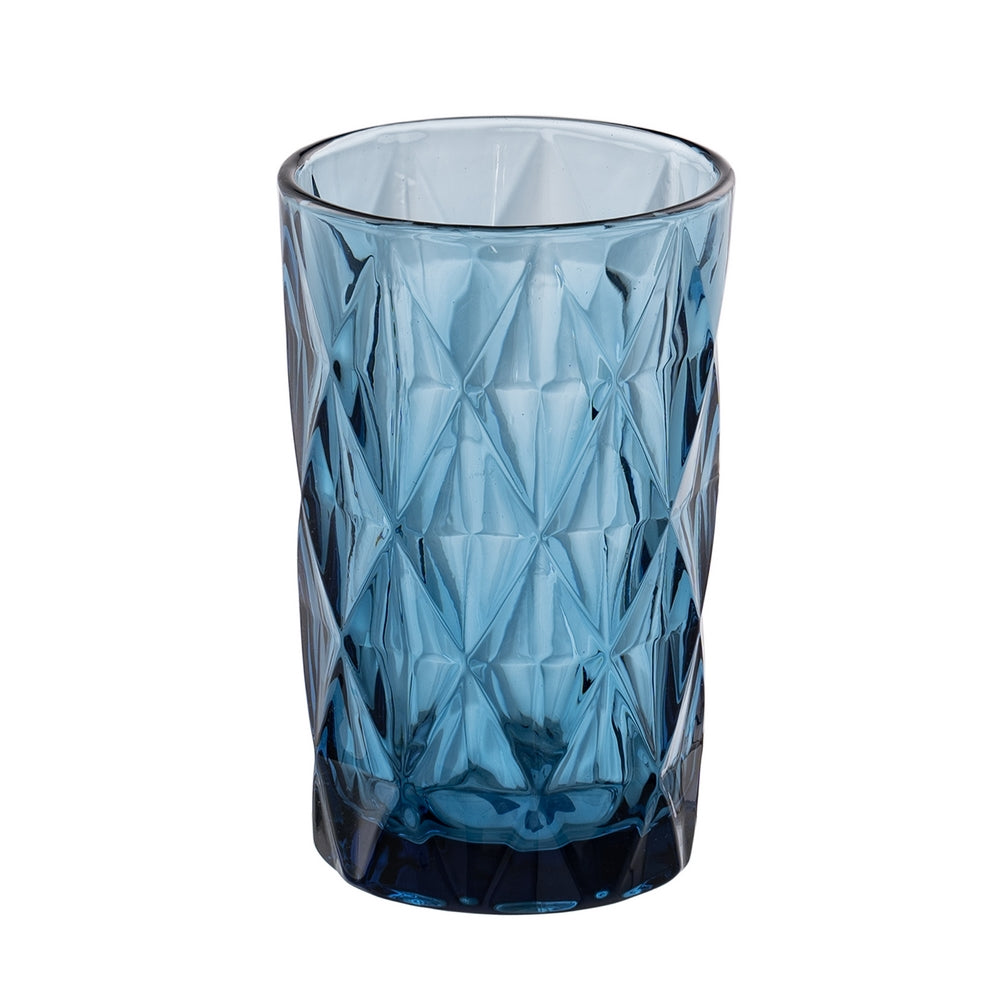 VASO AZUL CRISTAL DECORACIÓN 8 X 8 X 12,50 CM