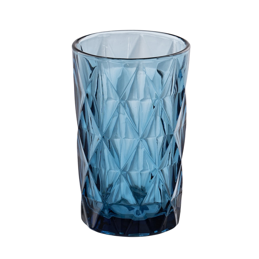 VASO AZUL CRISTAL DECORACIÓN 8 X 8 X 12,50 CM