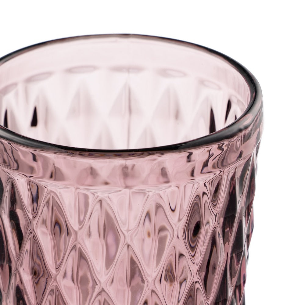 PINK CRYSTAL GLASS DECORATION 8 X 8 X 12.50 CM