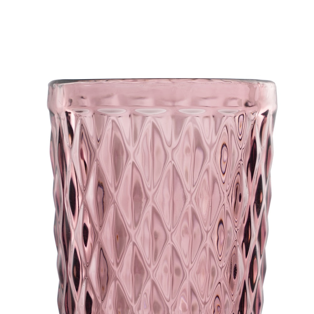PINK CRYSTAL GLASS DECORATION 8 X 8 X 12.50 CM