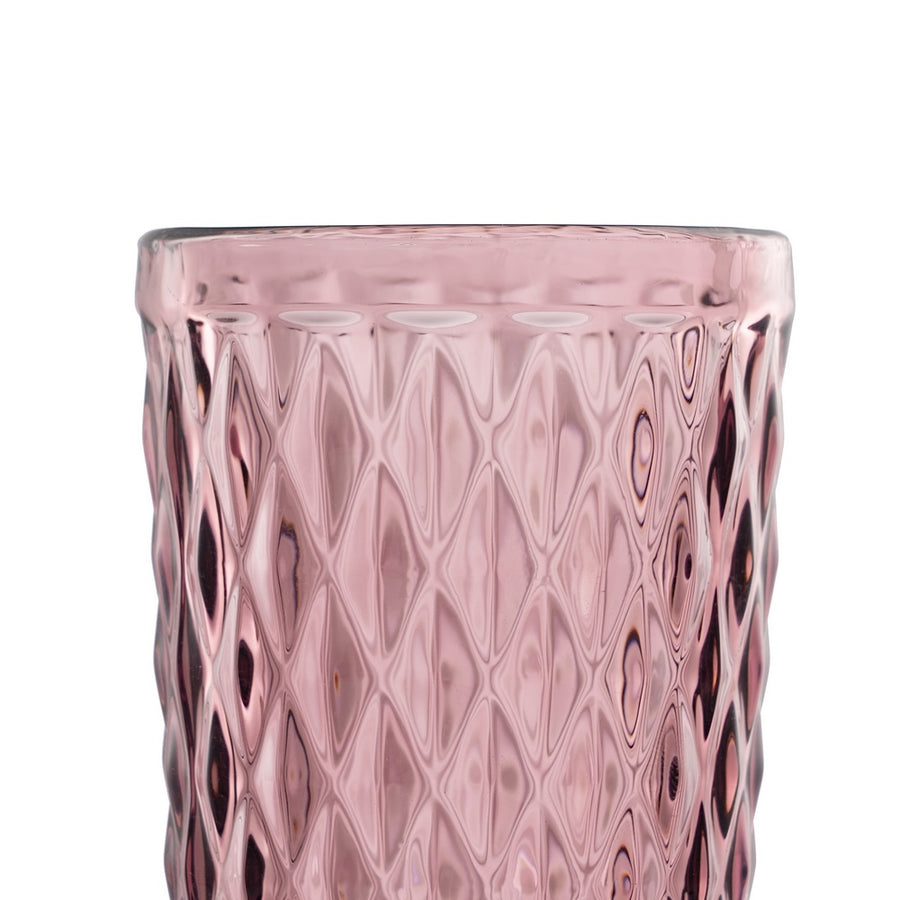 VASO ROSA CRISTAL DECORACIÓN 8 X 8 X 12,50 CM