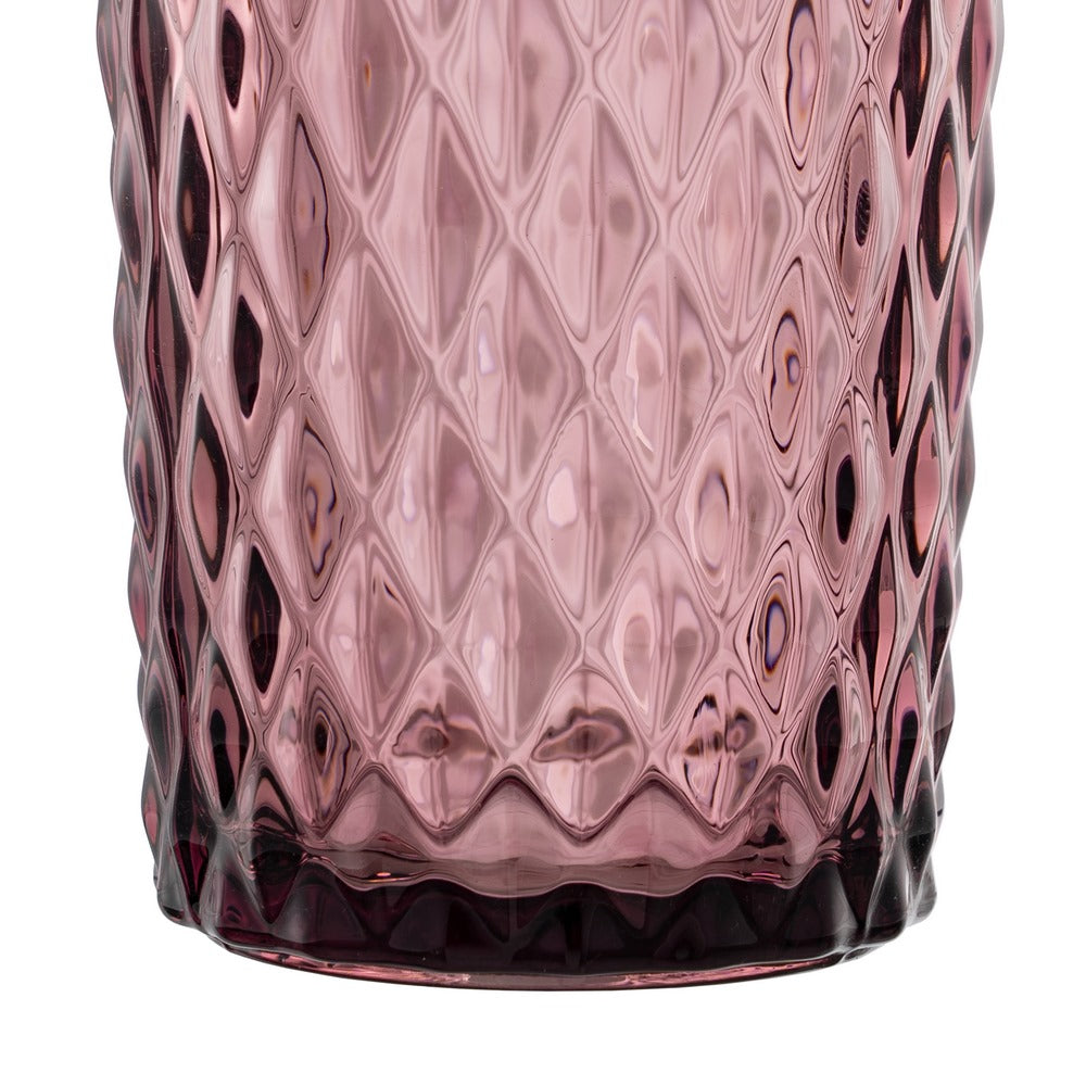PINK CRYSTAL GLASS DECORATION 8 X 8 X 12.50 CM