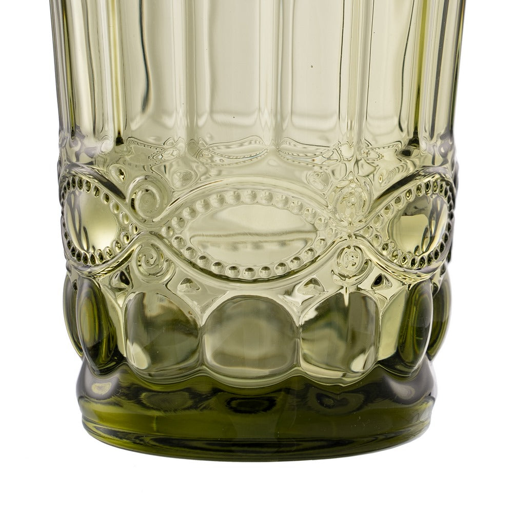 VASO VERDE CRISTAL DECORACIÓN 8 X 8 X 12,50 CM