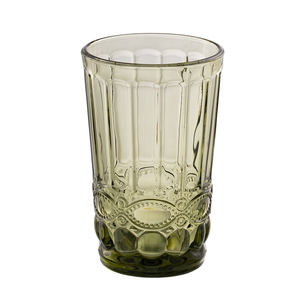 VASO VERDE CRISTAL DECORACI�N 8 X 8 X 12,50 CM