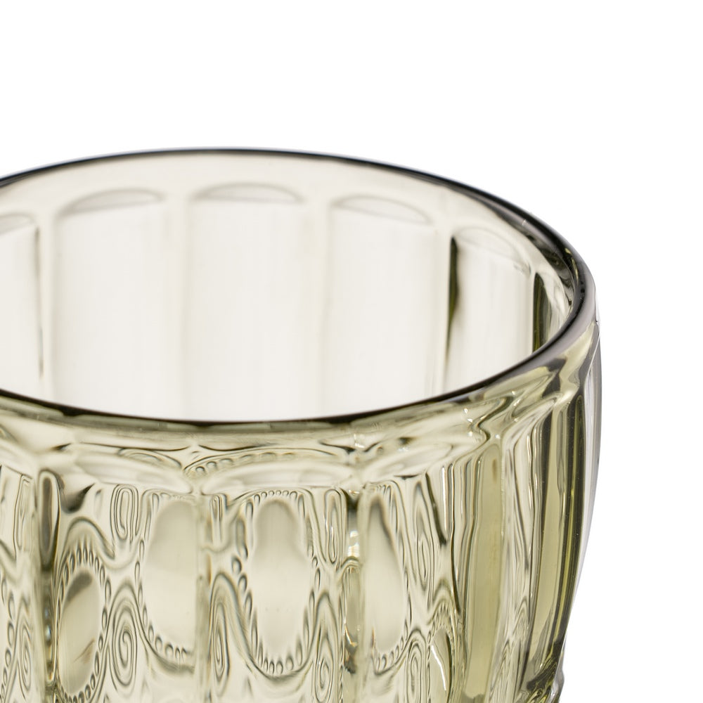 GREEN CRYSTAL DECORATIVE GOBLET 9 X 9 X 17 CM