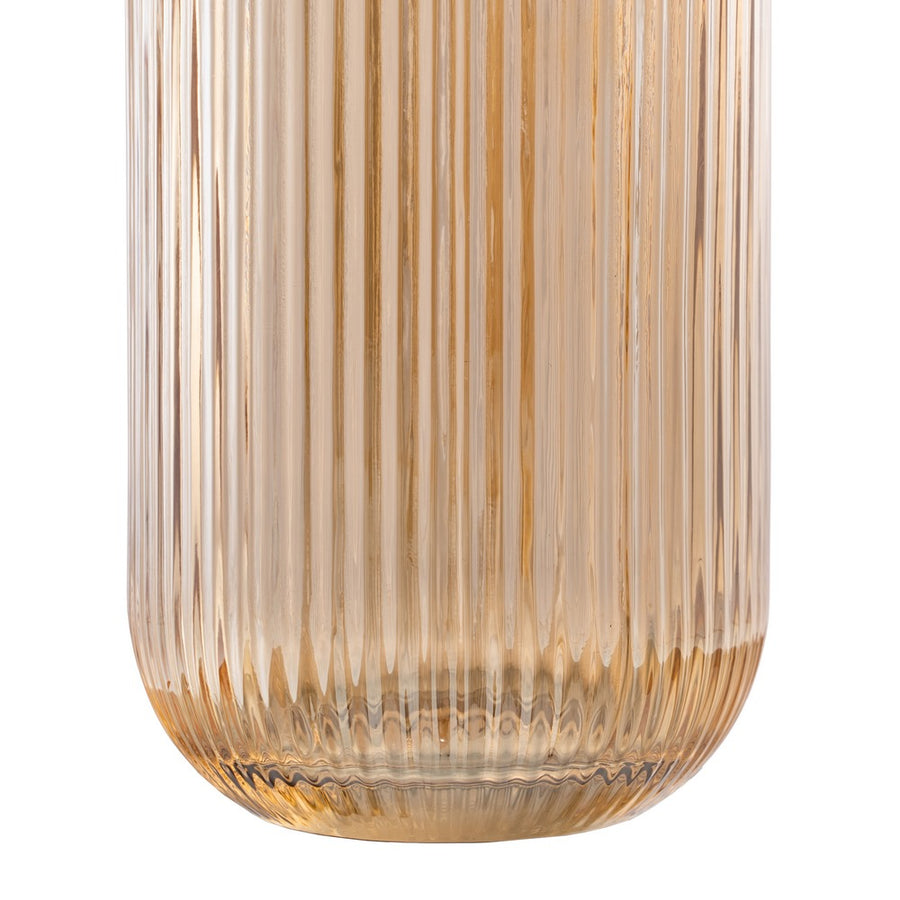 VASO MARRÓN CRISTAL DECORACIÓN 8 X 8 X 12,70 CM
