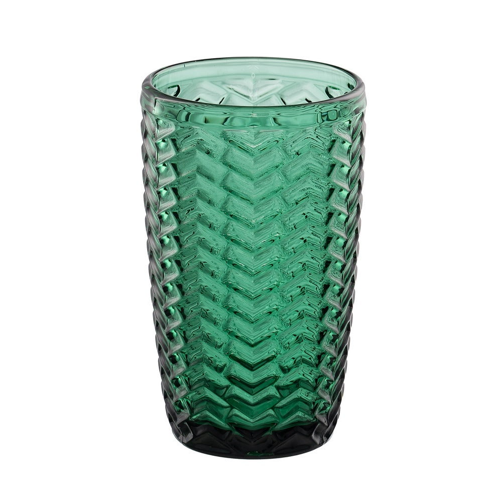 VASO VERDE CRISTAL DECORACIÓN 8 X 8 X 13 CM