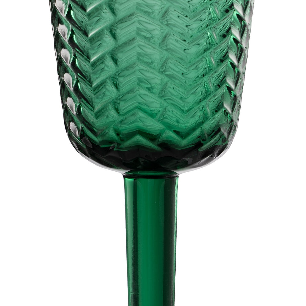 GREEN CRYSTAL DECORATIVE CUP 8 X 8 X 17 CM