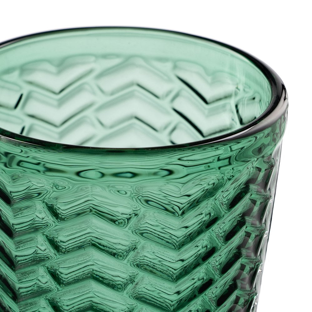 GREEN CRYSTAL DECORATIVE CUP 8 X 8 X 17 CM