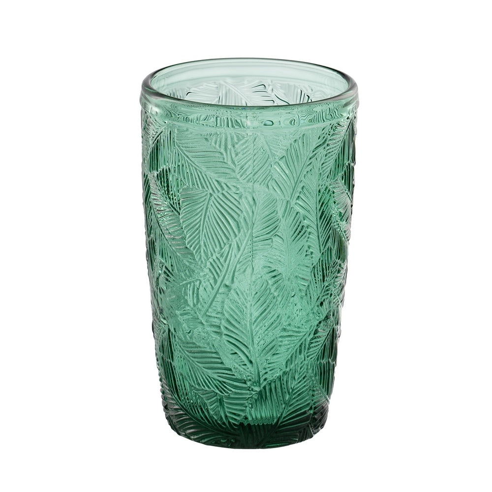 VASO VERDE CRISTAL DECORACI�N 8 X 8 X 13 CM