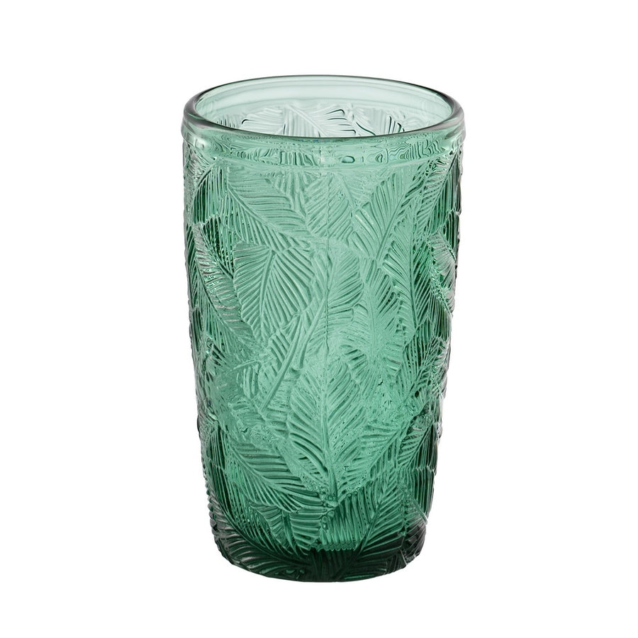 VASO VERDE CRISTAL DECORACIÓN 8 X 8 X 13 CM