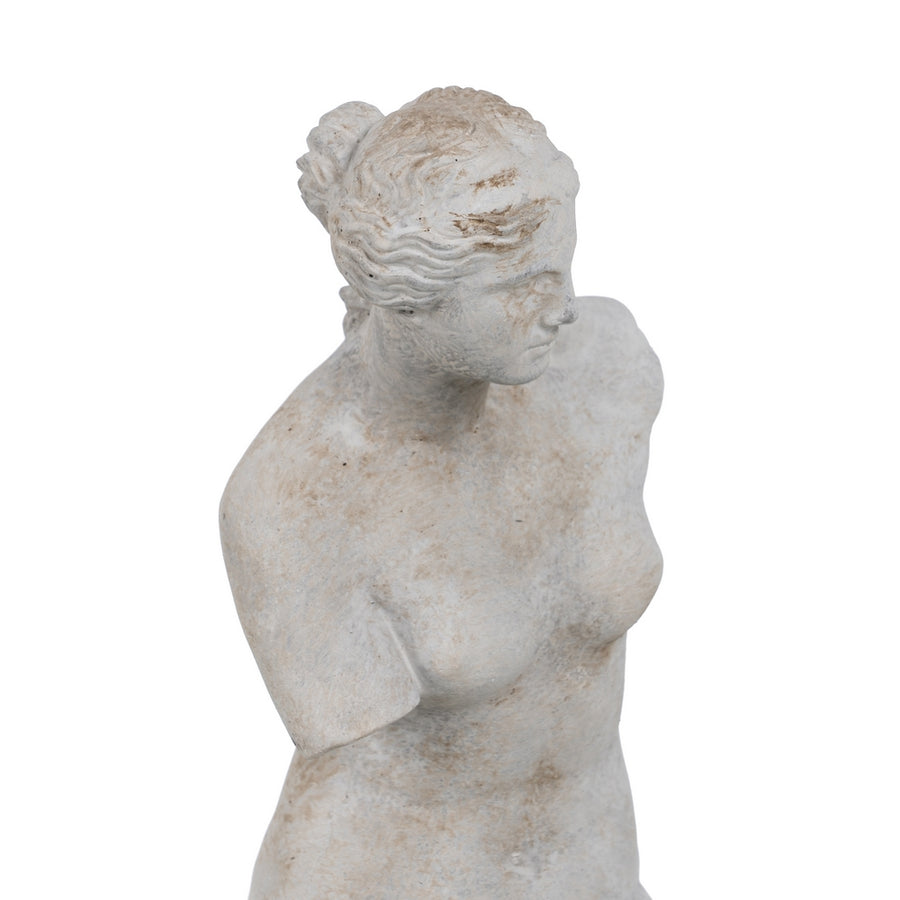 ESCULTURA GRIS CEMENTO DECORACIÓN 14,50 X 14 X 47 CM