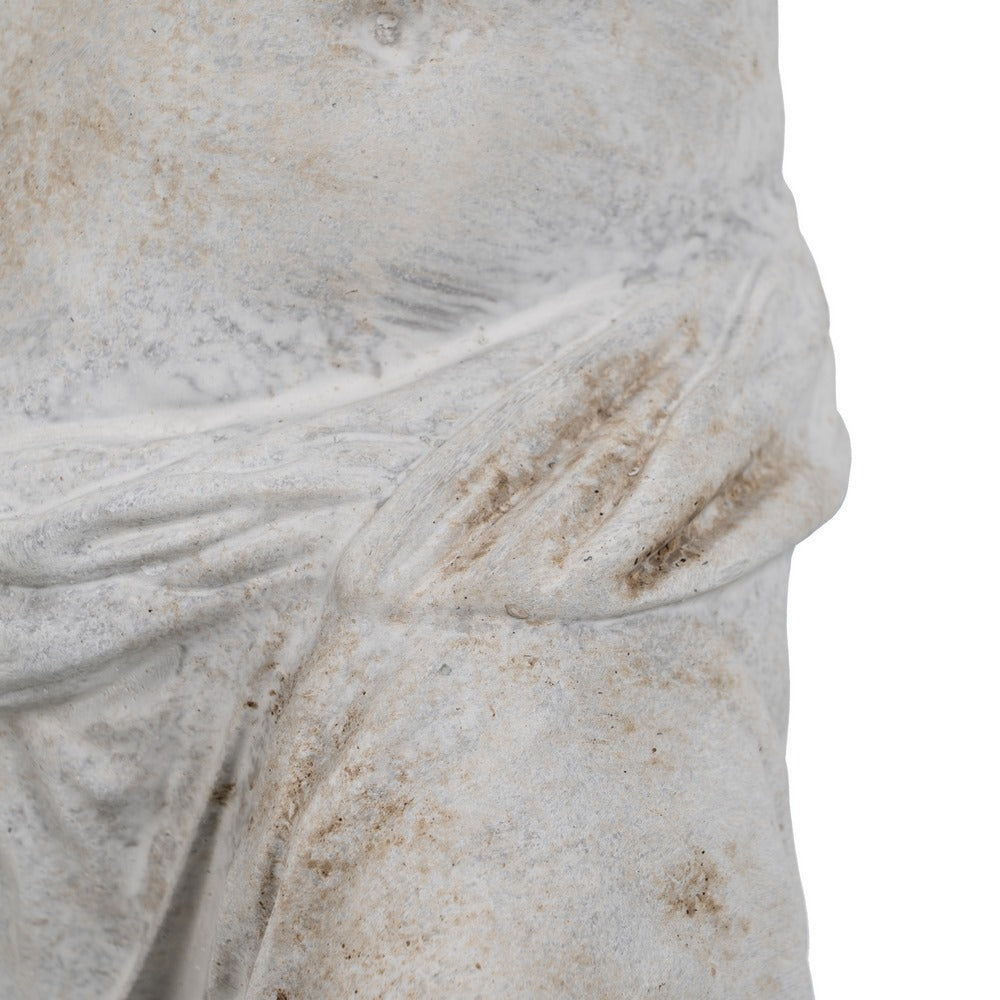 GREY CEMENT SCULPTURE DECORATION 14.50 X 14 X 47 CM
