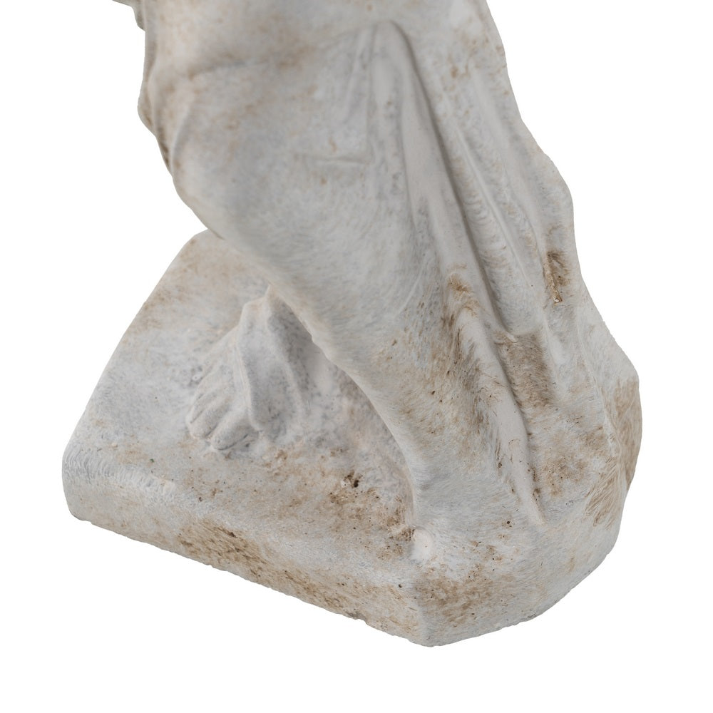 GREY CEMENT SCULPTURE DECORATION 14.50 X 14 X 47 CM