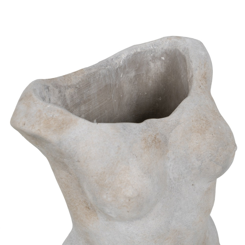 CEMENT GREY BUST PLANTER DECORATION 19 X 13.50 X 27 CM