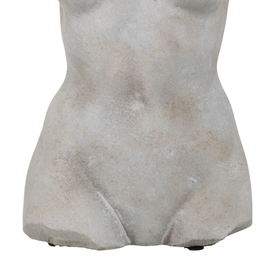MACETERO BUSTO GRIS CEMENTO DECORACIÓN 19 X 13,50 X 27 CM