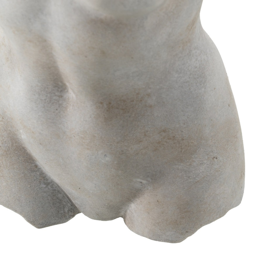 MACETERO BUSTO GRIS CEMENTO DECORACIÓN 19 X 13,50 X 27 CM