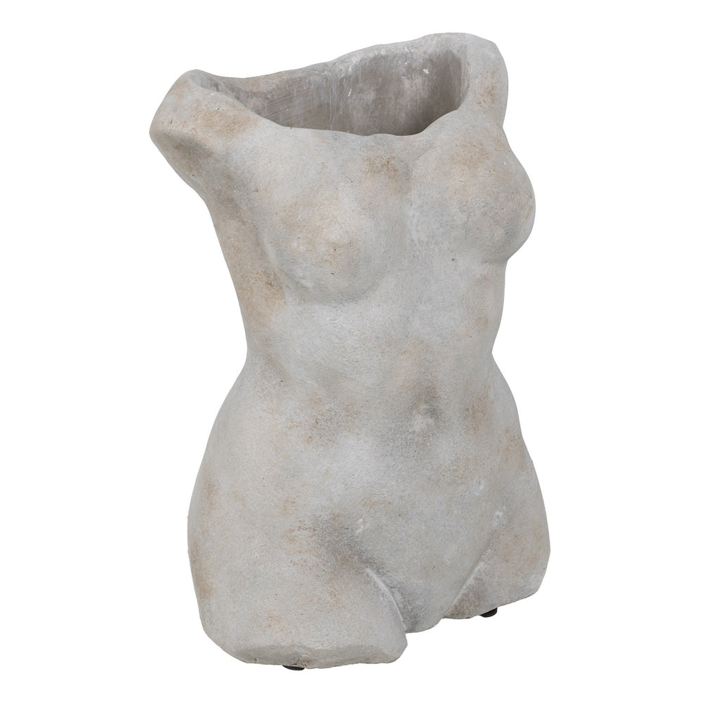 CEMENT GREY BUST PLANTER DECORATION 19 X 13.50 X 27 CM