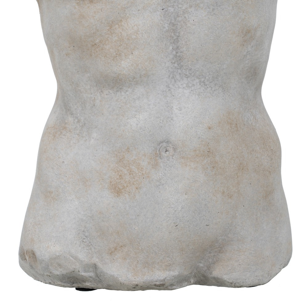 MACETERO BUSTO GRIS CEMENTO DECORACIÓN 20,50 X 13 X 29 CM