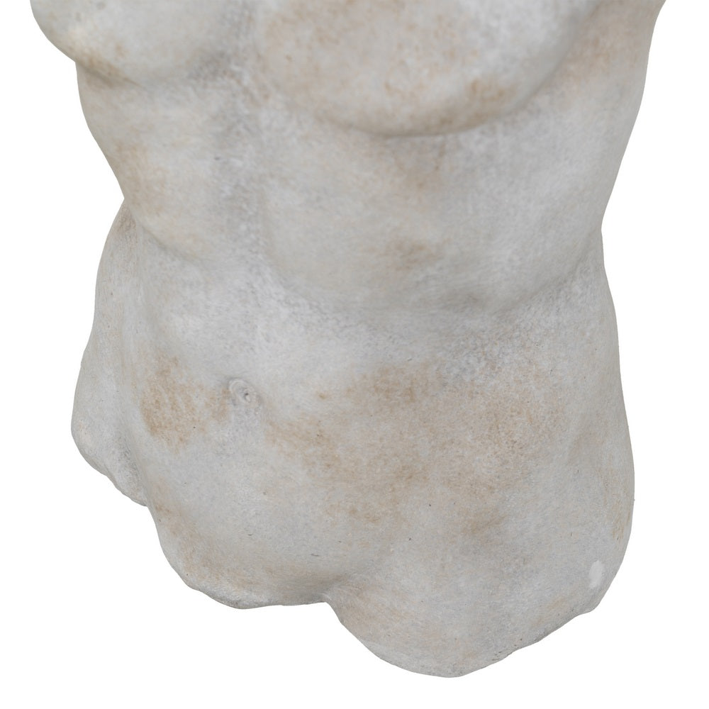 MACETERO BUSTO GRIS CEMENTO DECORACIÓN 20,50 X 13 X 29 CM