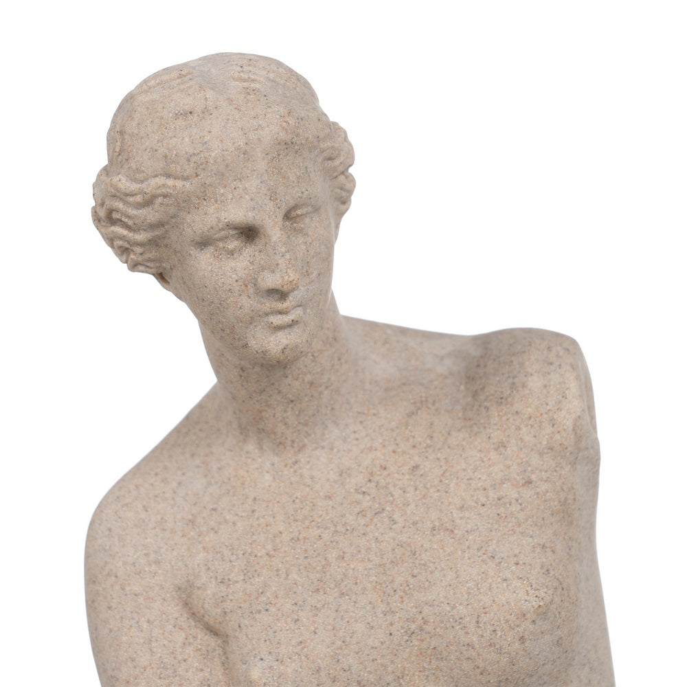 NAKED FIGURE CREAM RESIN DECORATION 16 X 14.50 X 48 CM