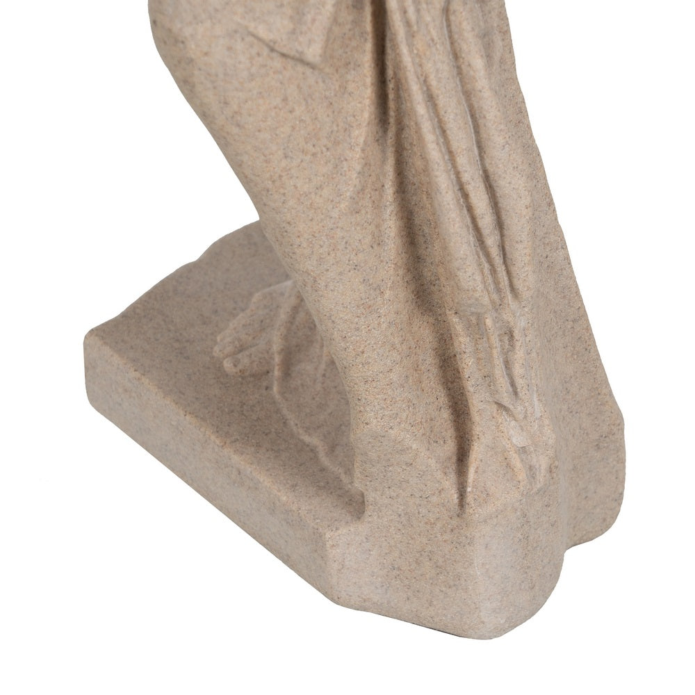 NAKED FIGURE CREAM RESIN DECORATION 16 X 14.50 X 48 CM