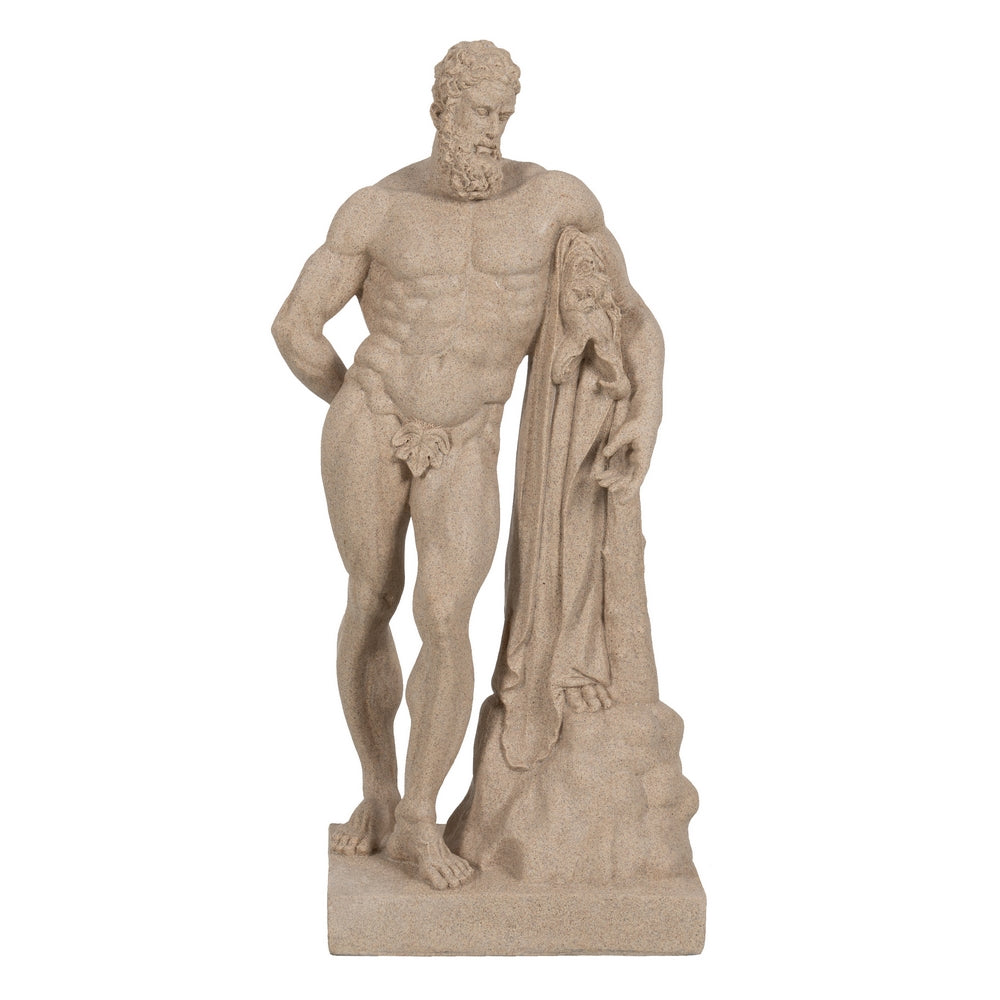 FIGURA DESNUDO CREMA RESINA DECORACI�N 26,50 X 16 X 52,50 CM