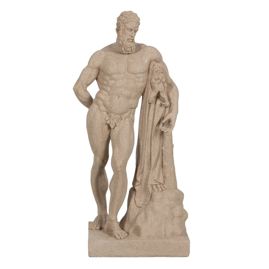 FIGURA DESNUDO CREMA RESINA DECORACIÓN 26,50 X 16 X 52,50 CM
