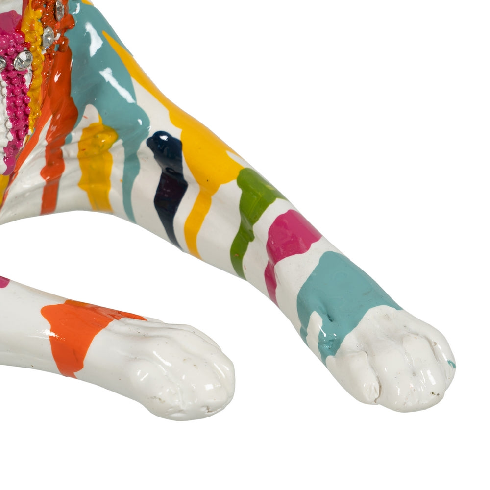 FIGURA GATO MULTICOLOR RESINA DECORACIÓN 33,50 X 15,50 X 15