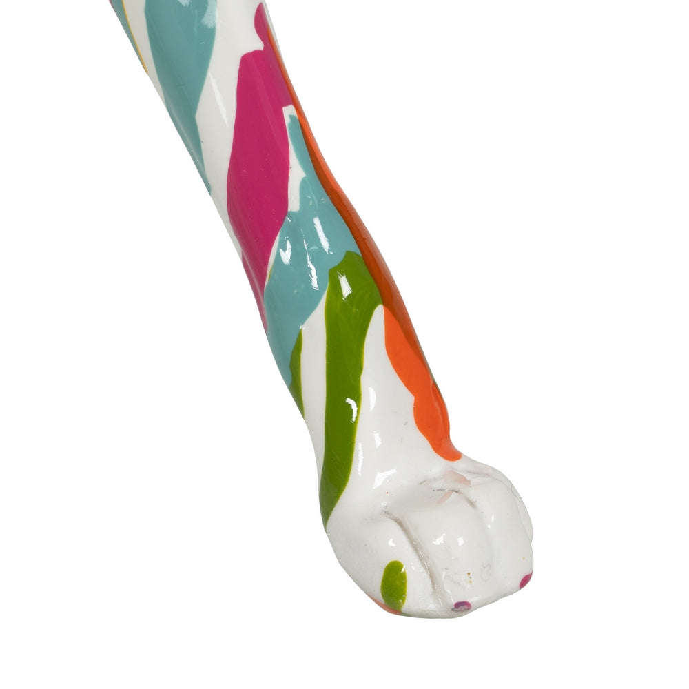FIGURA GATO MULTICOLOR RESINA DECORACIÓN 32 X 13 X 28,50 CM
