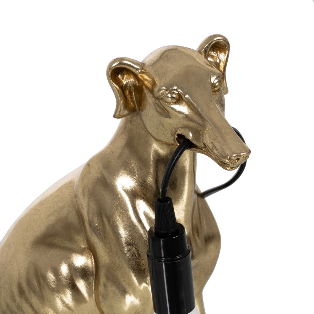 GOLDEN GREYHOUND RESIN TABLE LAMP 25.50 X 16.50 X 36 CM