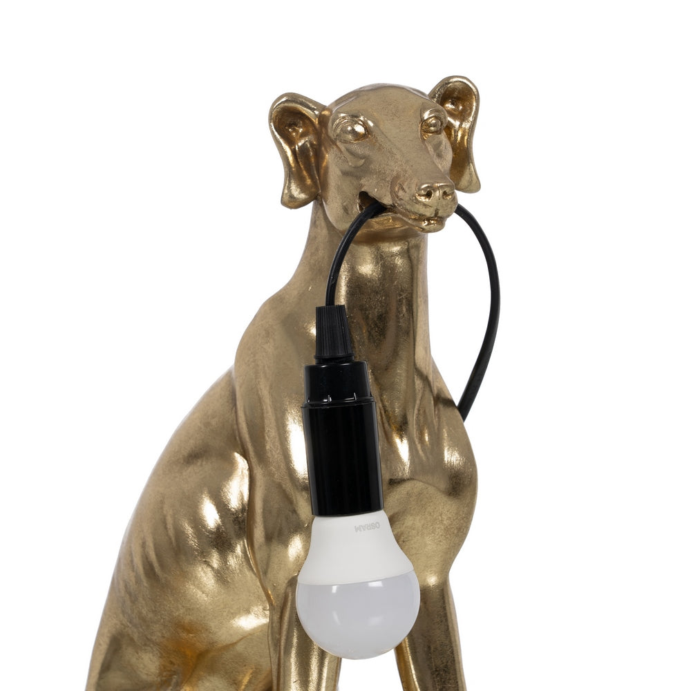 GOLDEN GREYHOUND RESIN TABLE LAMP 25.50 X 16.50 X 36 CM