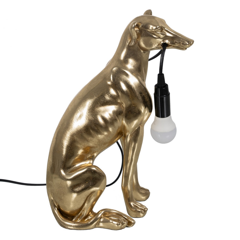 GOLDEN GREYHOUND RESIN TABLE LAMP 25.50 X 16.50 X 36 CM