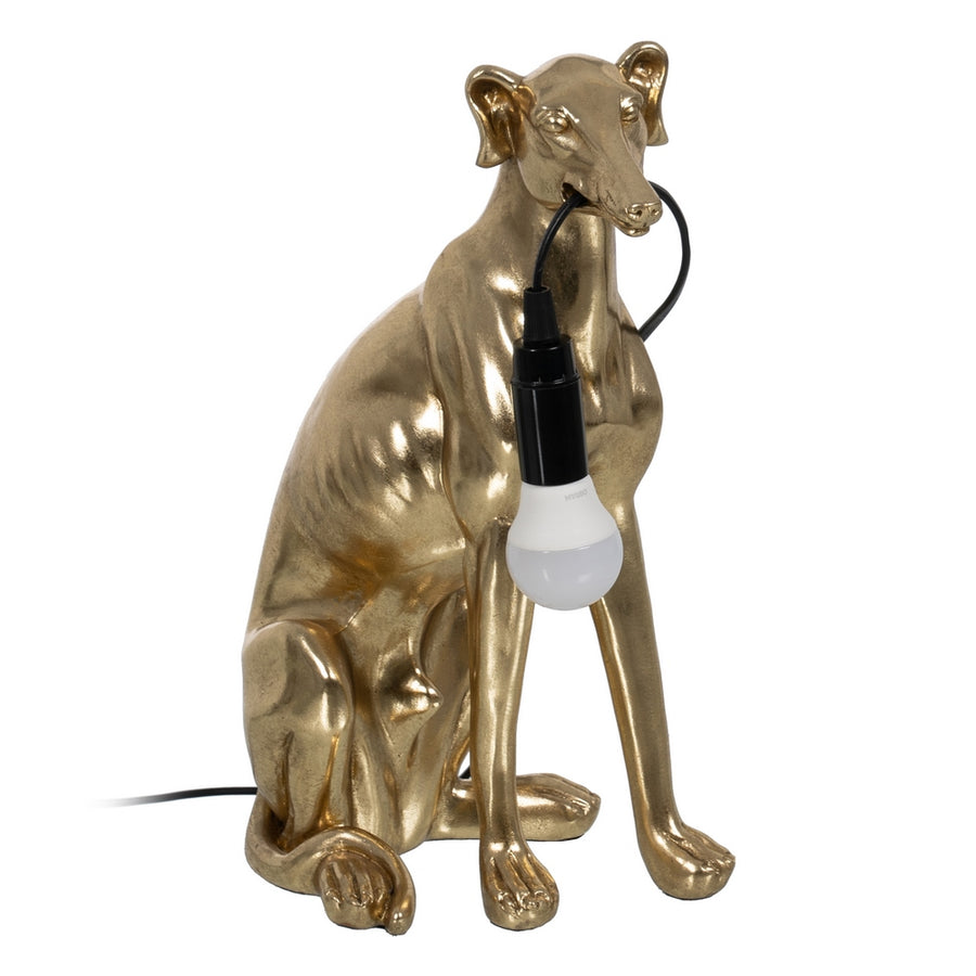 GOLDEN GREYHOUND RESIN TABLE LAMP 25.50 X 16.50 X 36 CM