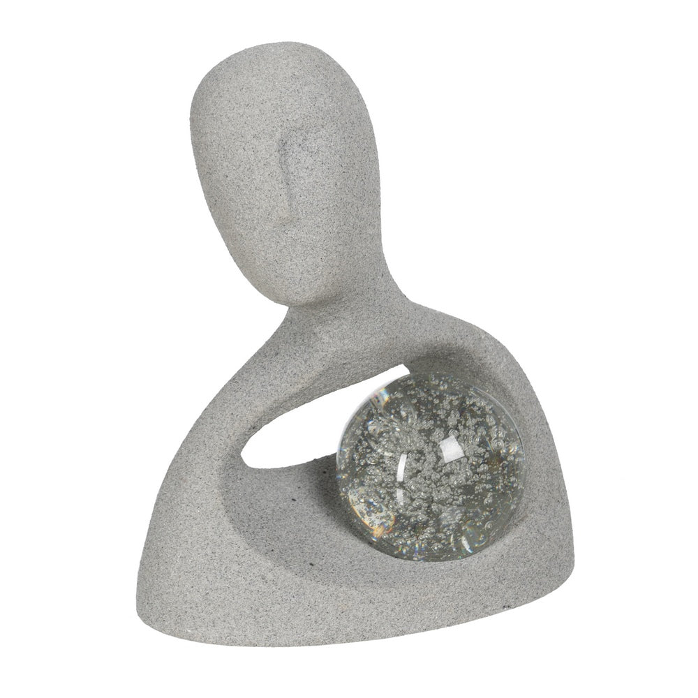 ESCULTURA HOMBRE GRIS RESINA DECORACI�N 24,80 X 13,70 X 30,2