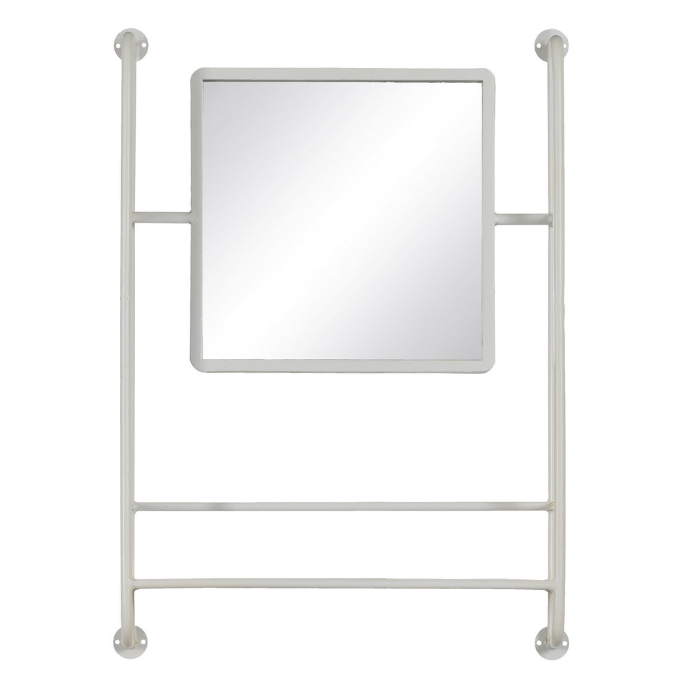 ESPEJO ESTANTE BLANCO METAL-CRISTAL 52,50 X 12 X 73 CM