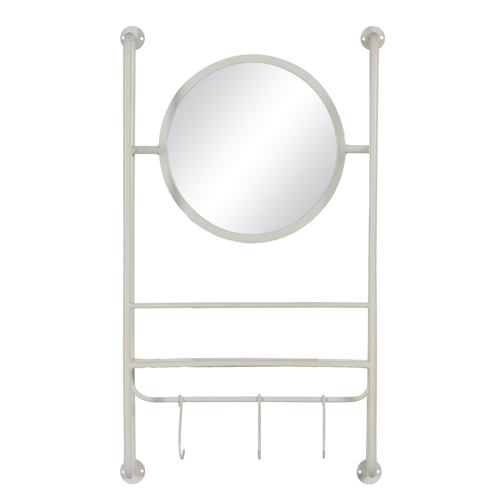 ESPEJO ESTANTE BLANCO METAL-CRISTAL 42,50 X 12 X 72,50 CM