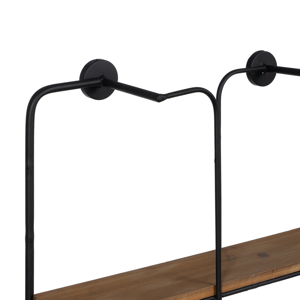 BLACK-BROWN SHELF METAL DECORATION 47.50 X 13 X 89 CM