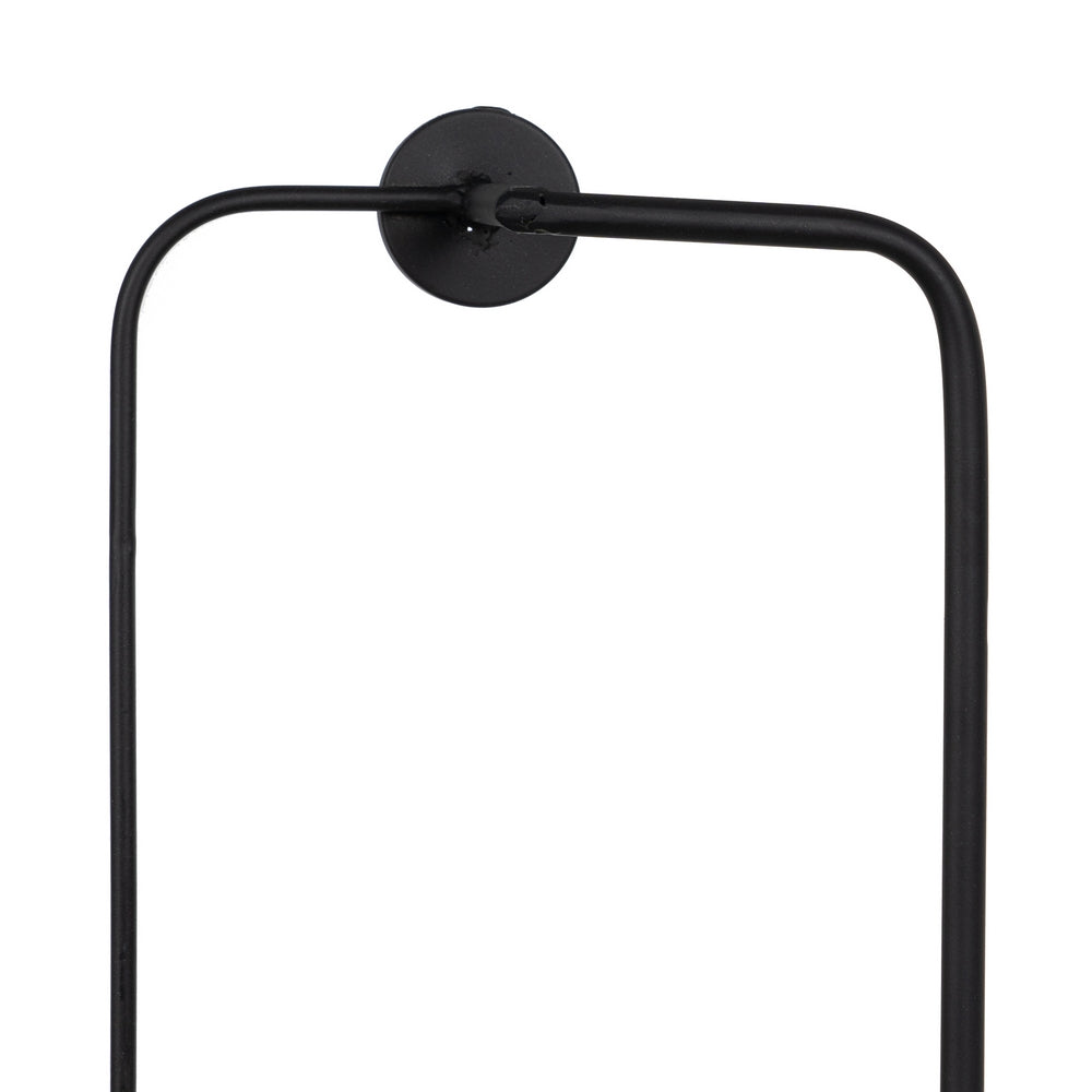BLACK-BROWN SHELF METAL DECORATION 47.50 X 13 X 89 CM