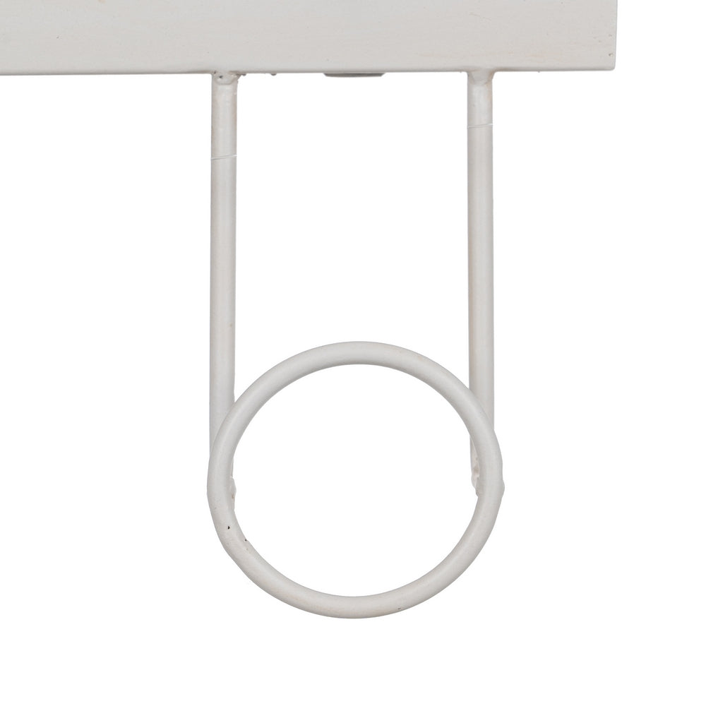 PERCHA BLANCO METAL DECORACIÓN 50 X 7 X 27 CM