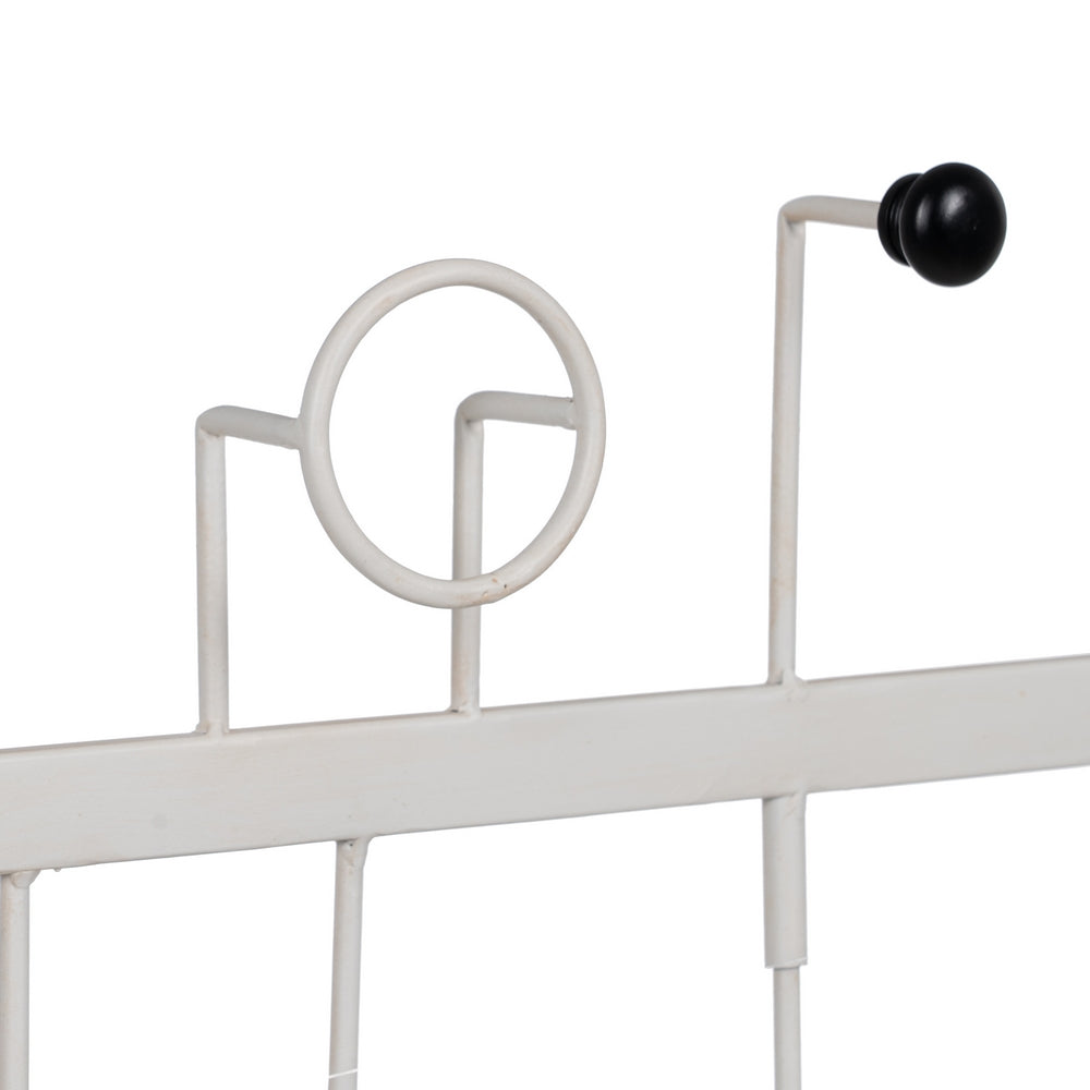 PERCHA BLANCO METAL DECORACIÓN 50 X 7 X 27 CM
