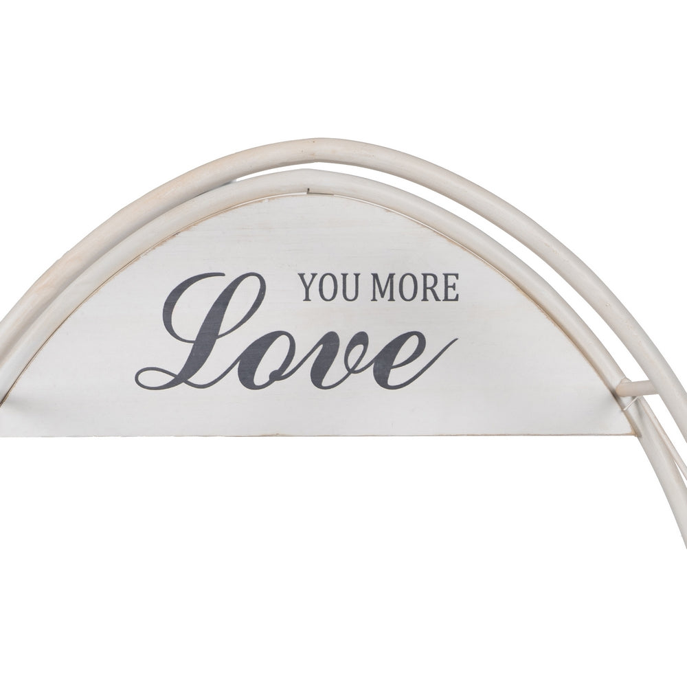 WHITE METAL SHELF DECORATION 40 X 13.50 X 60 CM