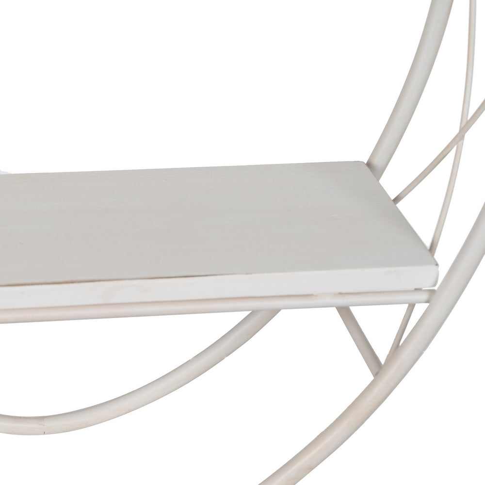 WHITE METAL SHELF DECORATION 40 X 13.50 X 60 CM