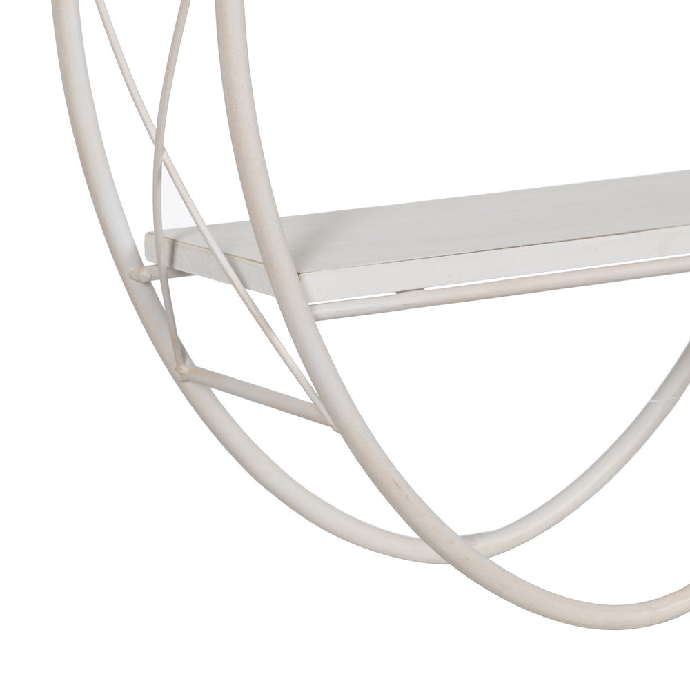 WHITE METAL SHELF DECORATION 40 X 13.50 X 60 CM