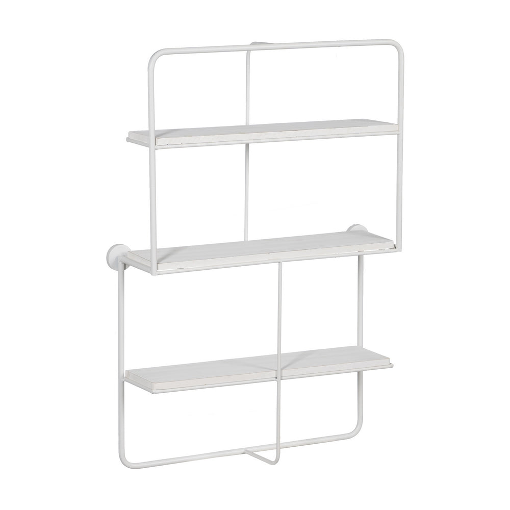 ESTANTERÍA BLANCO METAL DECORACIÓN 51 X 14 X 72 CM