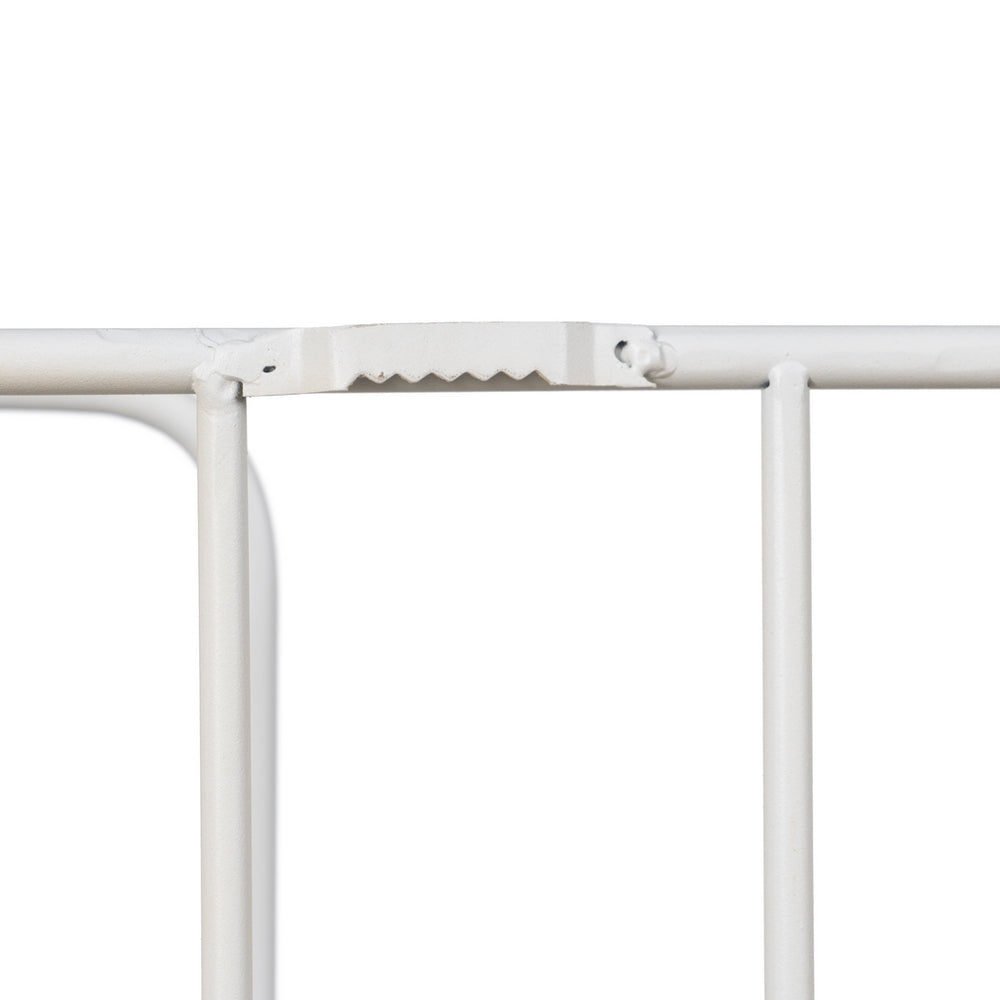 WHITE METAL SHELF DECORATION 66.50 X 14 X 44.50 CM